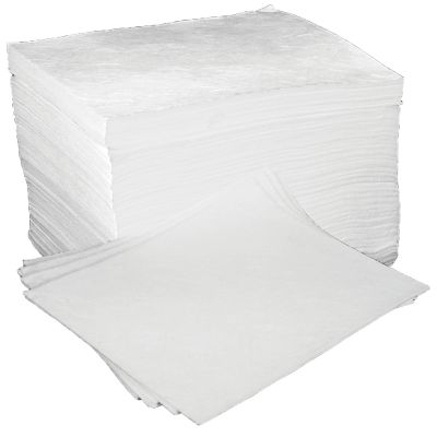 Medium Weight Hydraulic Oil Absorbent Pads x 200 Poly Bag