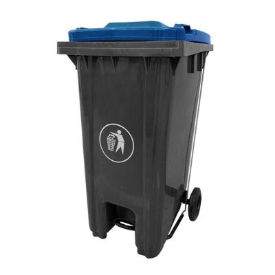240 Litre Pedal Operated Wheeled Bin - Blue