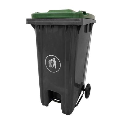 240 Litre Pedal Operated Wheeled Bin - Green