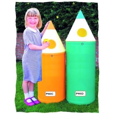 Single 52 Litre Plain Coloured Pencil Bin in Purple