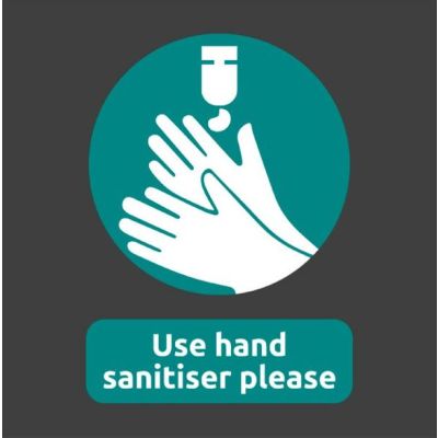 Use Hand Sanitiser Please Mat With Rubber Border