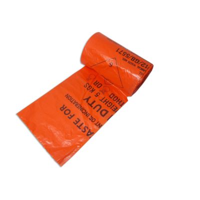 Orange Heavy Duty Clinical Waste Sacks 90L (50 Bags)