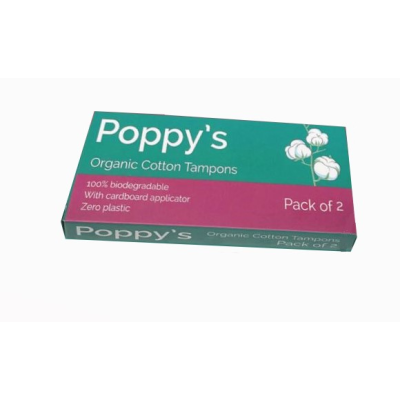 Poppy's Bamboo Tampon 24 Vending Packs of 2 Tampons