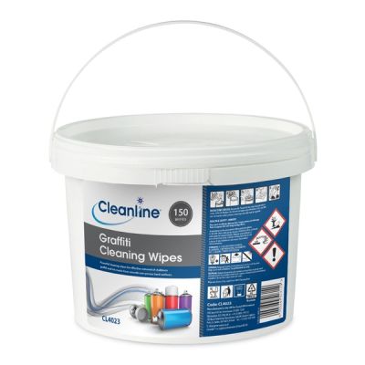 Cleanline Graffiti Cleaning Wipe Tub 150 Sheets