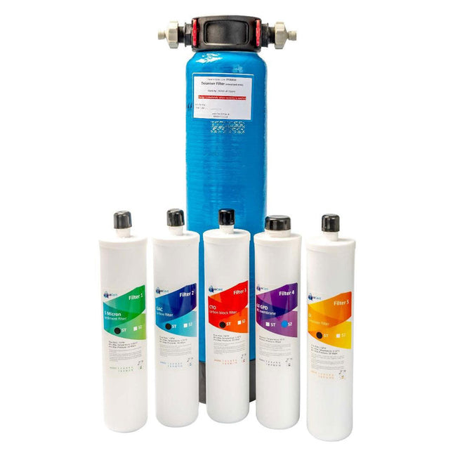 Eau Flow Reverse Osmosis (RO) Value Pack (Hard Water) 5 Cart + DI 