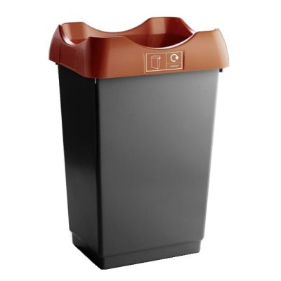 30L Recycling Bin with Brown Lids