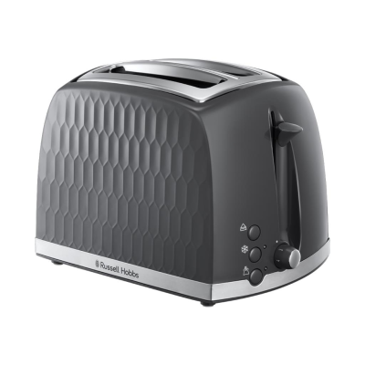 Russell Hobbs Honeycomb 2 Slice Toaster Grey