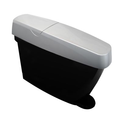 SanibinÂ® 20 Litre Pedal Sanitary Bin in Black and Silver
