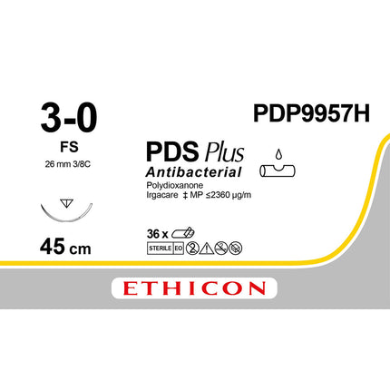 PDS Plus Suture PDP9957H Gauge 3-0, Length 45cm 