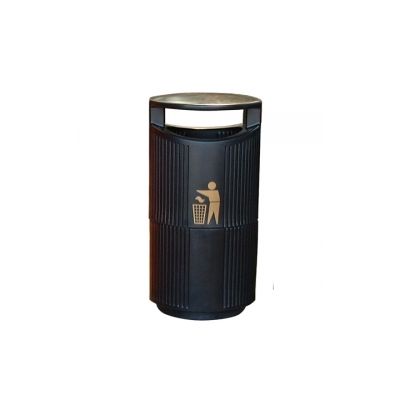 Outdoor Hooded Polyethylene Bin 94L Black