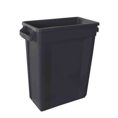 60L Slim Bin Recycling Bin with Vent (Black)