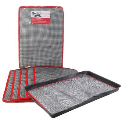 Pack of 5 Medium SpillTectorÂ® Trays and Absorbent Mats