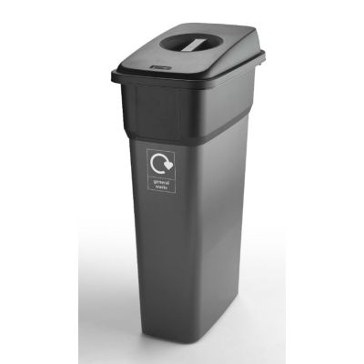 55L Slim Look Recycling Bins in IML Finish - Grey