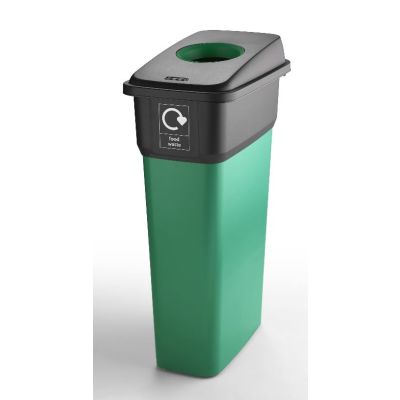 70L Slim Look Recycling Bin in IML Finish - Green
