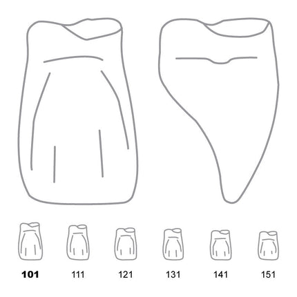 Odus Pella Transparent Crown Forms Central-Cervical Part Enlarged 101 