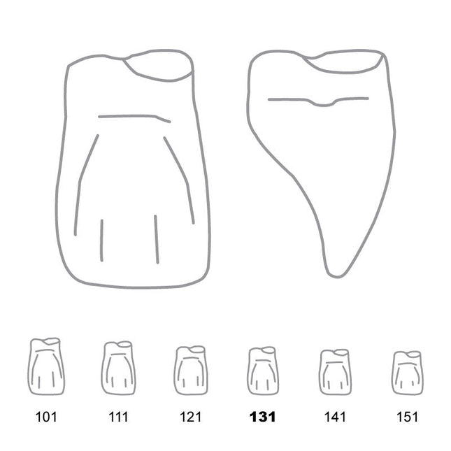 Odus Pella Transparent Crown Forms Central-Cervical Part Enlarged 131 