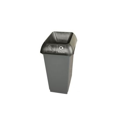 50 Litre Recycling Bin for Batteries with Black Lid