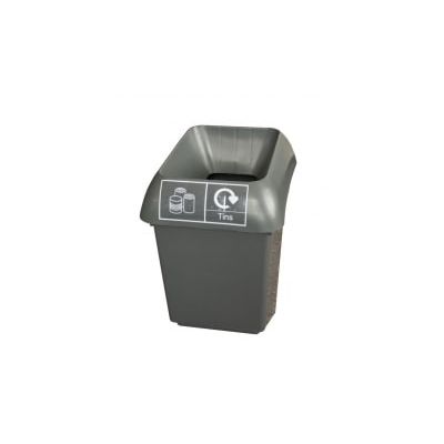 30 Litre Recycling Bin for Tins with Dark Grey Lid