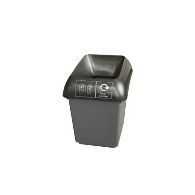 30 Litre Recycling Bin for Printer Cartridges with Black Lid