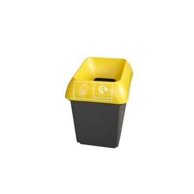 30 Litre Recycling Bin for Textile with Yellow Lid