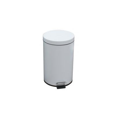 5 Litre Pedal Operated Bin White with Bin Liner