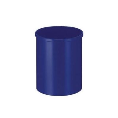 15 Litre Steel Circular Waste Basket Blue