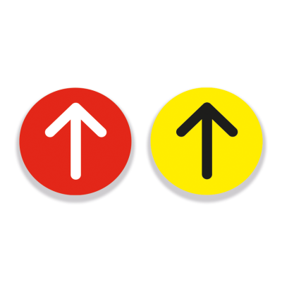 Circular Arrows Sign 2 Sizes and 2 Colours - Pack of 5