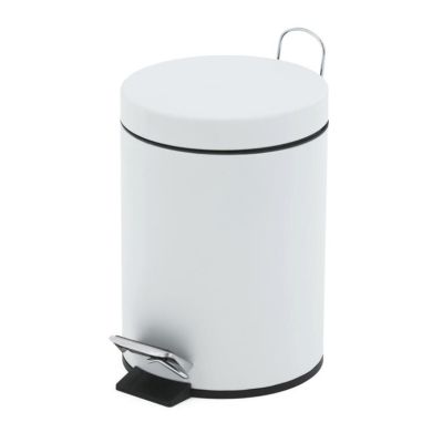 Trojan 3 Litre Pedal Bin in White