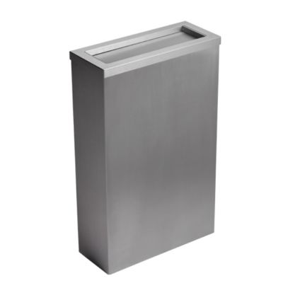 Opal Brushed Stainless 50L Waste Bin - Flap Lid