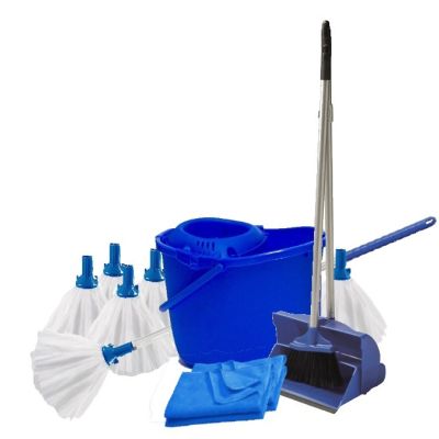 11-Piece Commercial Cleaning Essentials Bundle â€“ Blue