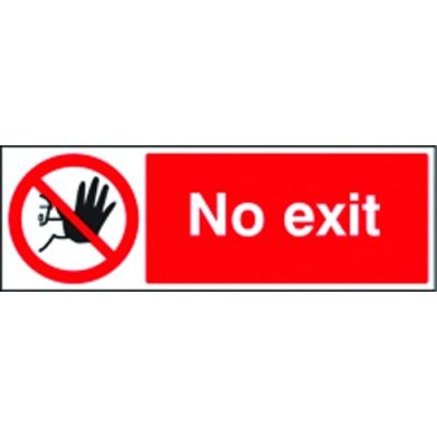 No Exit Prohibition Sign- Self Adhesive Vinyl (300x100mm)